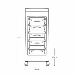 Glammar Kellie Budget Trolley -Swan Sales Shop AM GLAM3280 2
