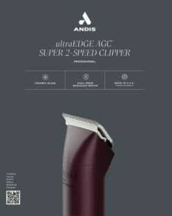 Andis AGCB Super 2 Speed Brushless Clipper - Burgundy -Swan Sales Shop AN 23370 3