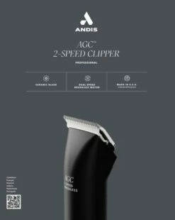 Andis AGCB 2 Speed Brushless Clipper - Black -Swan Sales Shop AN 24685 4