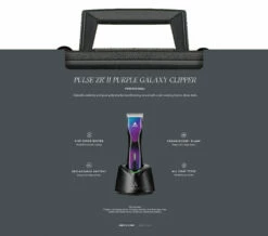 Andis Pulse ZR II Cordless Clipper With 2 Batteries - Purple Galaxy -Swan Sales Shop AN 79205 6