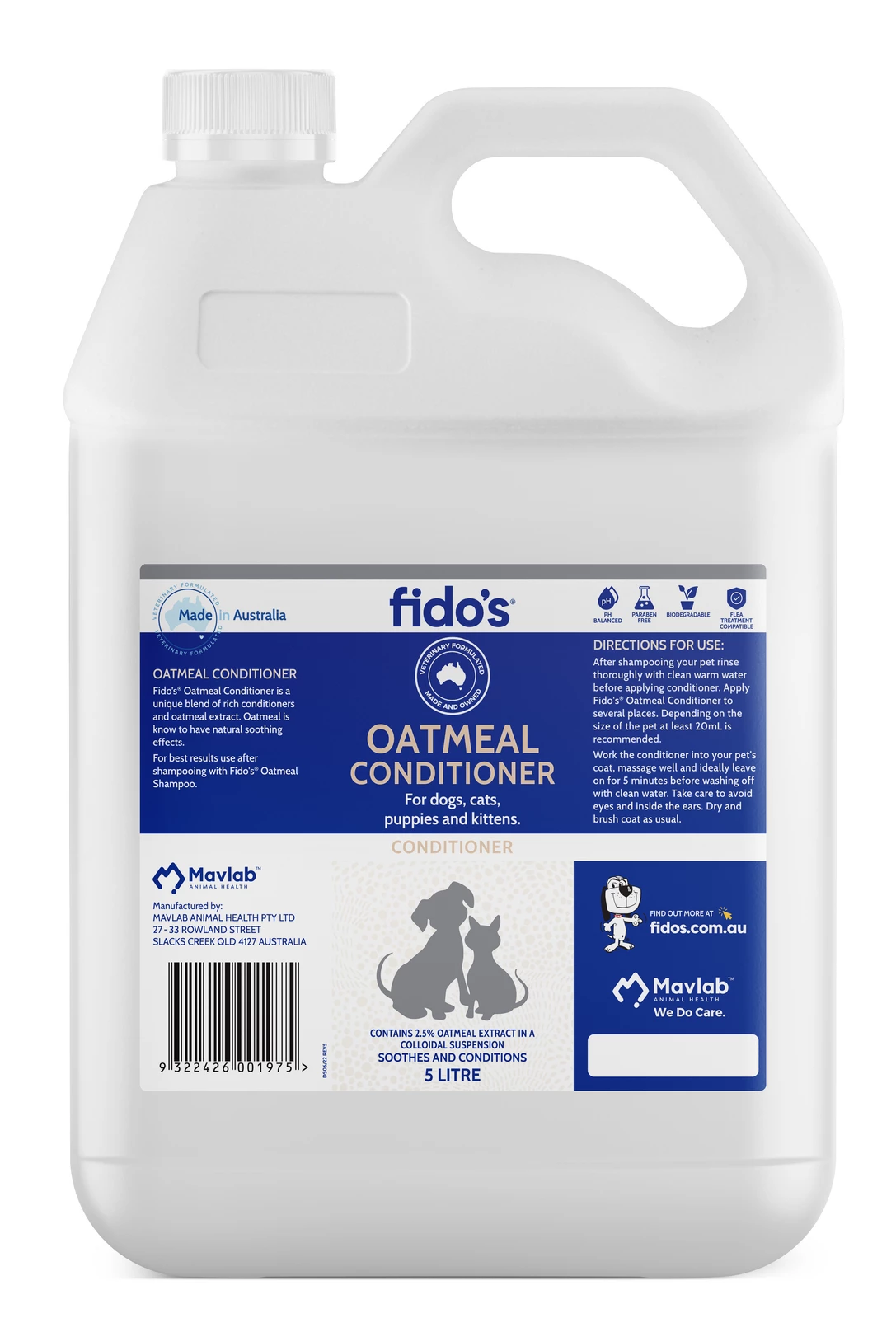 Fido's Oatmeal Conditioner 5L 3 Fido's Oatmeal Conditioner 5L