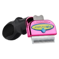 Furminator DeShedding Tool - Small Cat Long Hair Metallic [Pink] -Swan Sales Shop FU 01224 2