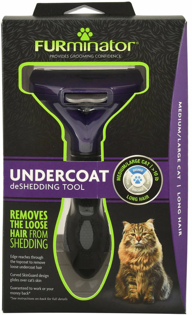 Furminator Undercoat DeShedding Tool - Medium Cat Long Hair 3 Furminator Undercoat DeShedding Tool - Medium Cat Long Hair