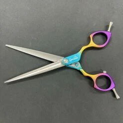 Groomtech Hummingbird Asian Fusion Straight 6.5" [Blue Orange Purple] -Swan Sales Shop GT HU265SY 1 1