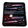 Groomtech Spring Rainbow Pet Grooming Scissors Kit, Set Of 4 With Comb -Swan Sales Shop GT SP870 Set4