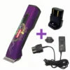 Heiniger Saphir Style Cordless Clipper Purple + Extra Battery + Cord Pack -Swan Sales Shop HE 707 752BatteryCord