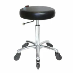 Joiken Black Turbo Gas Lift Stool Chrome Base With Click’n Clean Wheels