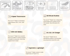 Joyzze Raptor Cordless A5 Clipper (1 Battery) -Swan Sales Shop JY 99065 6