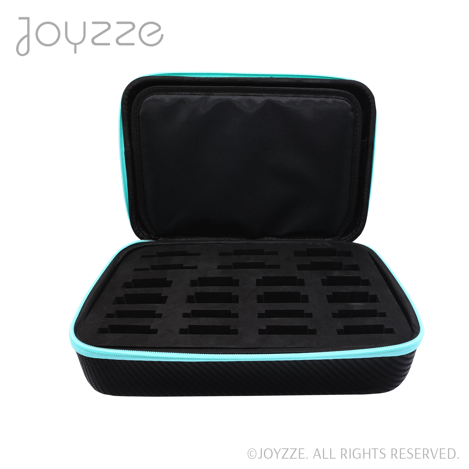 Joyzze Hard Blade Storage Case Fits 22 Blades - Neon Teal 8 Joyzze Hard Blade Storage Case Fits 22 Blades - Neon Teal - Image 6
