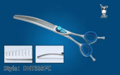 KKO Japanese Scissors Curved Chunker With 35 Flat Teeth 7.5"