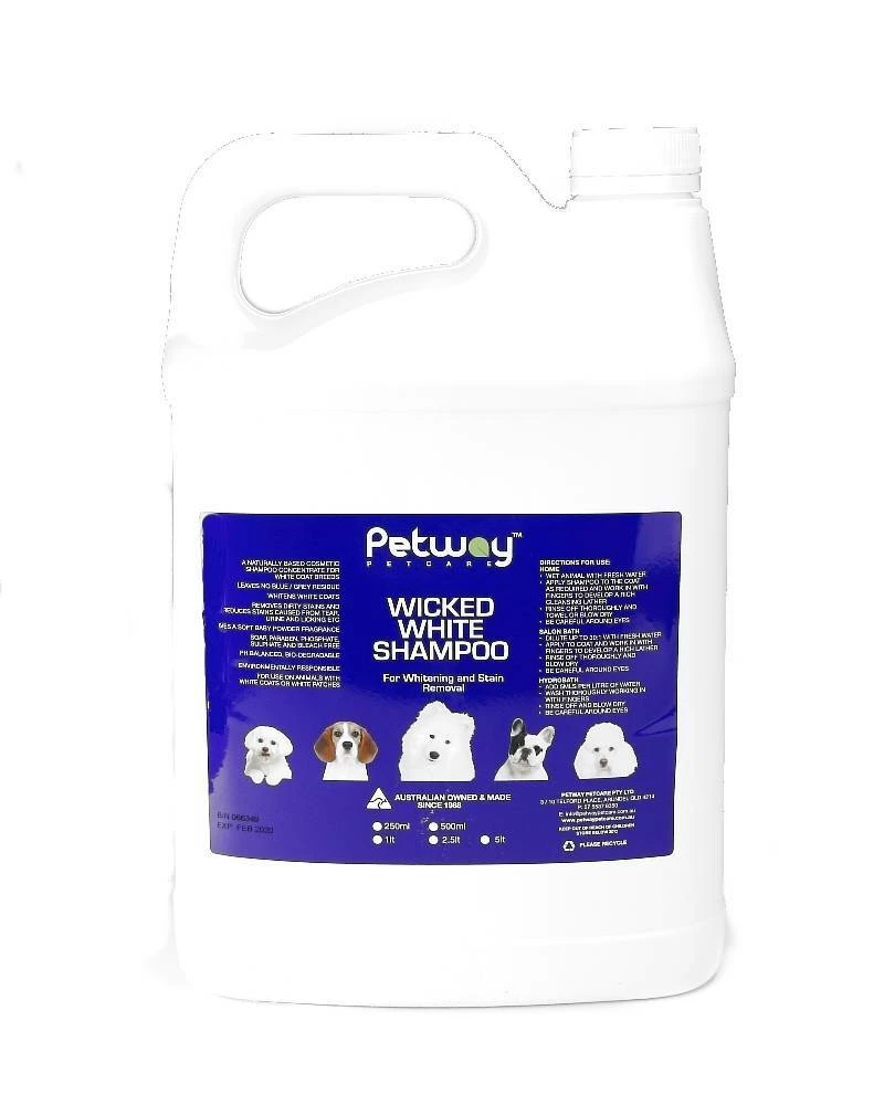Petway Wicked White Whitening & Stain Removal Shampoo 5L 3 Petway Wicked White Whitening & Stain Removal Shampoo 5L