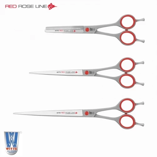 Roseline Scissors Double Rest Red Straight 8" 4 Roseline Scissors Double Rest Red Straight 8" - Image 2