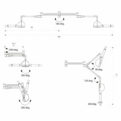 Shernbao Wall-hanging Arm For Finishing Dryer PWD919 -Swan Sales Shop S PWD919 Arm 1
