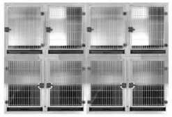 Aeolus KA505T Stainless Steel Modular Cage - Medium -Swan Sales Shop T KA505TM 201 4