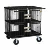 Aeolus 4-Berth Show Trolley With 6" Rubber Wheels - Large [Black]