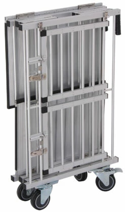 Aeolus 2-Berth Double Deck Show Trolley With 6" Rubber Wheels - XSmall [Silver] -Swan Sales Shop T KB514NAT SL Kit6W 3